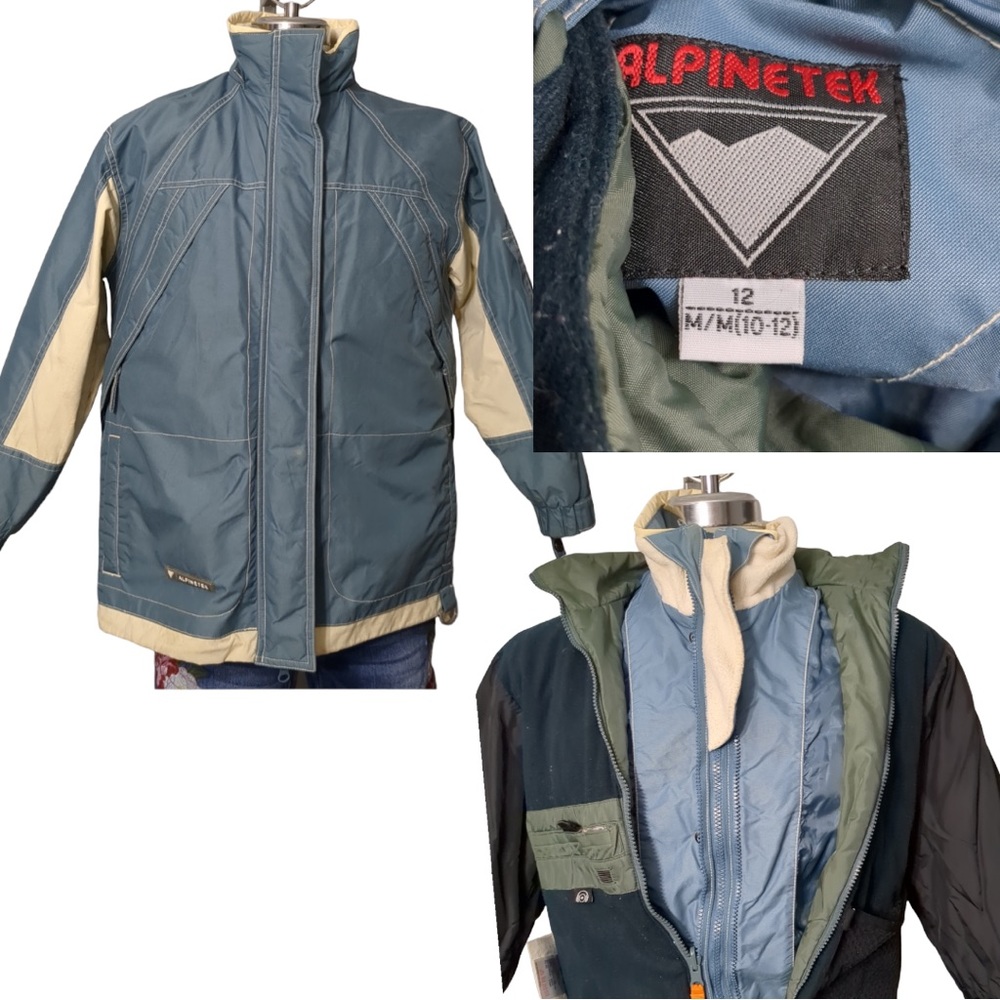 ALPINETEK Kids Double Detachable Insulation Winter   2 in 1 Jackets Size 8/10